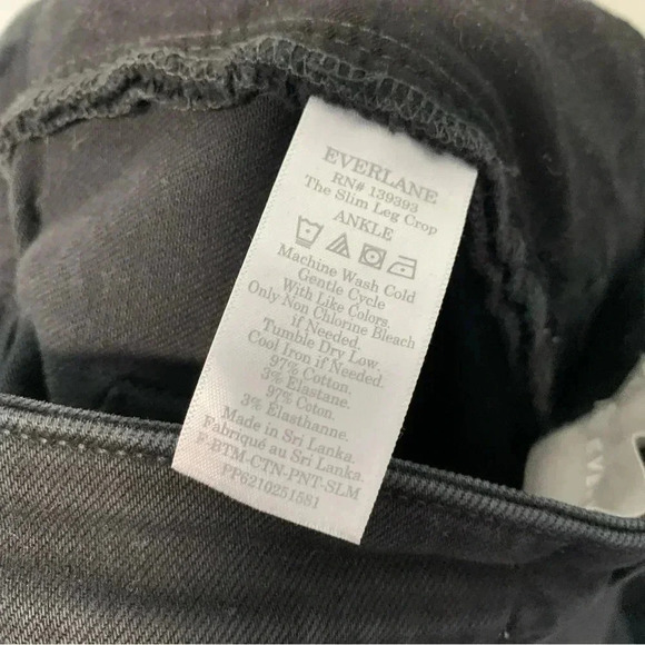 Everlane  colombo Sri lanka black slim leg crop jeans - Picture 5 of 9